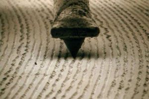 Vinyl needle magnified by Unknown Author